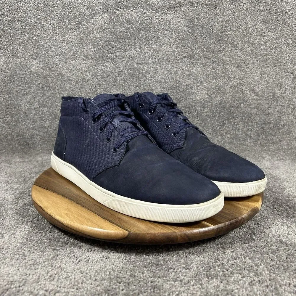 Timberland Davis Square Mens Size 12 Blue Nubuck Casual Chukka Shoes Used